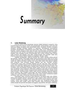 Masterplan Pengembangan Pola Perpasaran Kota Semarang