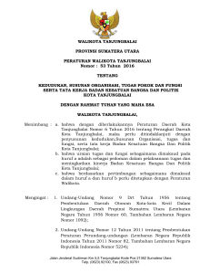 keputusan walikota tanjungbalai - Website Resmi Pemerintah Kota