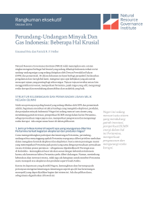 Perundang-Undangan Minyak Dan Gas Indonesia