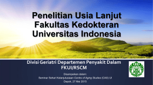 Penelitian Usia Lanjut Fakultas Kedokteran Universitas Indonesia