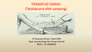 TRANSFUSI DARAH (Preoperatif)
