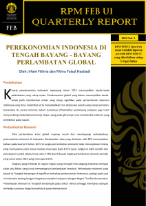 perekonomian indonesia di tengah bayang - bayang