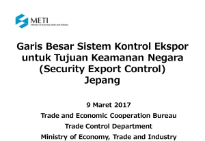 Garis Besar Sistem Kontrol Ekspor untuk Tujuan Keamanan Negara