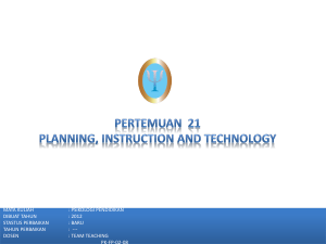 Instructional Planning: Teacher