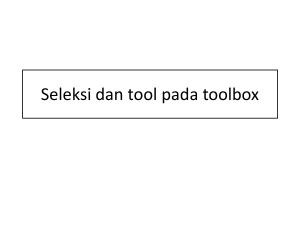 Seleksi dan tool pada toolbox - tirtamarta