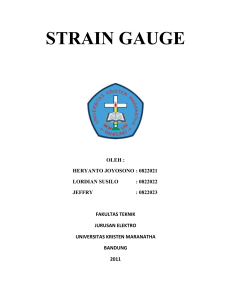 Strain Gauge - Laboratorium Fisika Dan Instrumentasi
