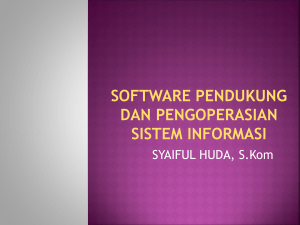 software pendukung pengoperasian dan pembangunan sistem