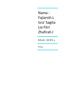 Nama : Fajiarsih.L Isra* Sagita Lia Fitri Zhafirah.I