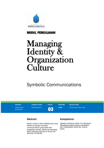 Modul Managing Identity and Organization Culture [TM3]