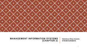 Management information systems (chapter 1)