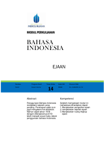 Modul Bahasa Indonesia - Universitas Mercu Buana
