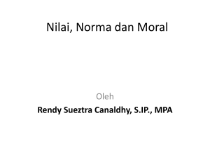 Nilai, Norma dan Moral