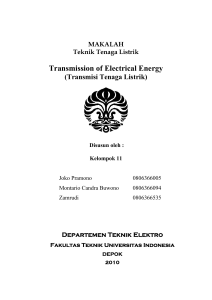 MAKALAH Teknik Tenaga Listrik Transmission of