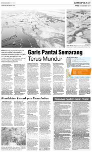 Garis Pantai Semarang Terus Mundur