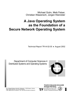 A Java Operating System as the Foundation of a Secure Network