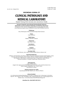 indonesian journal of clinical pathology and medical laboratory