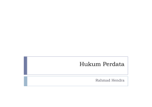 Hukum Perdata - Rahmad Hendra, SH.,M.Kn.