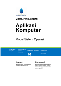 Sistem Operasi Komputer - Universitas Mercu Buana