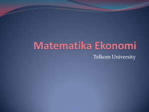 Matematika Ekonomi - Telkom University