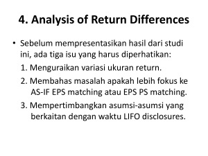 4. Analysis of Return Differences