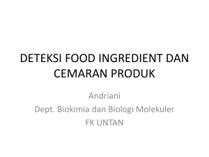 deteksi food ingredient dan cemaran produk