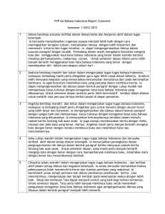 PYP 6A Bahasa Indonesia Report Comment Semester 1/2012