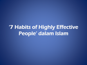 *7 Habits of Highly Effective People* dalam Islam