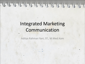Integrated Marketing Communication - E
