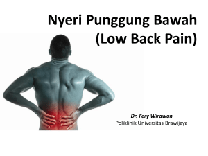 Nyeri Punggung Bawah (Low Back Pain)