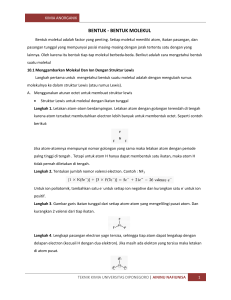 bentuk - bentuk molekul - Teknik Kimia UNDIP