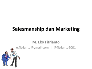 Salesmanship dan Marketing