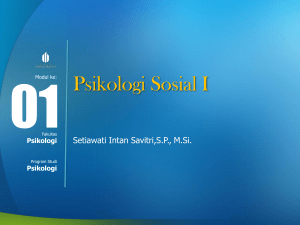Psikologi Sosial I - Universitas Mercu Buana