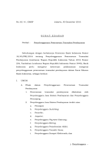 Surat Edaran Bank Indonesia Nomor 18/41/DKSP