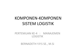 komponen-komponen sistem logistik