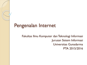 Pengenalan Internet - Gunadarma University