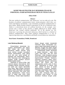 komunikasi politik dan demokratisasi di indonesia