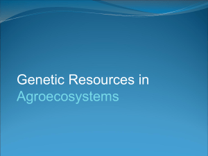 07.Genetic Resources in Agroecosystem