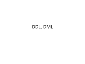 DDL, DML.
