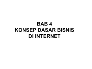 KONSEP DASAR BISNIS DI INTERNET