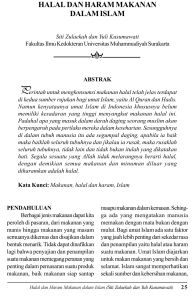 HALAL DAN HARAM MAKANAN DALAM ISLAM (PDF