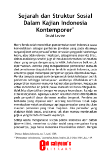 Sejarah dan Struktur Sosial Dalam Kajian Indonesia