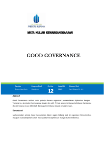 A. PENDAHULUAN Good governance (tata pemerintahan yang baik)