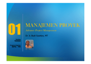 manajemen proyek - Universitas Mercu Buana
