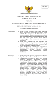 Peraturan Daerah Provinsi Sulawesi Tengah Nomor 8 Tahun 2014