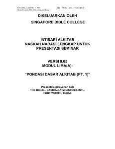 singapore bible college release