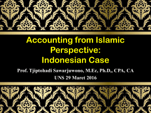 Accounting from Islamic Perspective Indonesia Case
