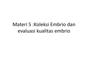 Materi 5 :Koleksi Embrio