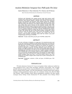 PDF: Analisis Molekuler Integrasi Gen PinII pada Ubi Jalar