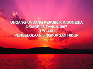 undang-undang republik indonesia nomor 23 tahun 1997