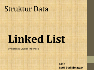 Double linked list - Universitas Muslim Indonesia
